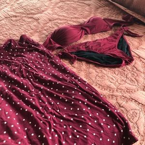 Ann Taylor bikini and strapless coverup